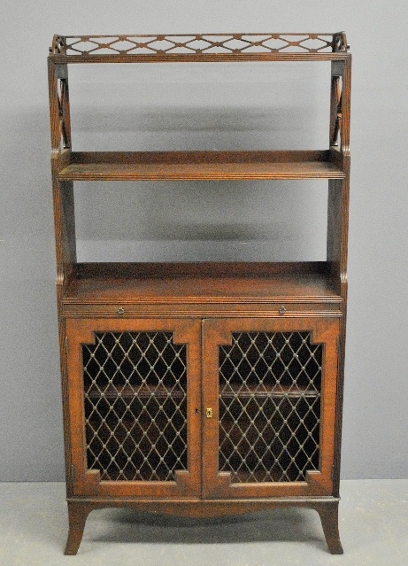 Appraisal: - Regency style mahogany bookcase by Beacon Hill Collection h