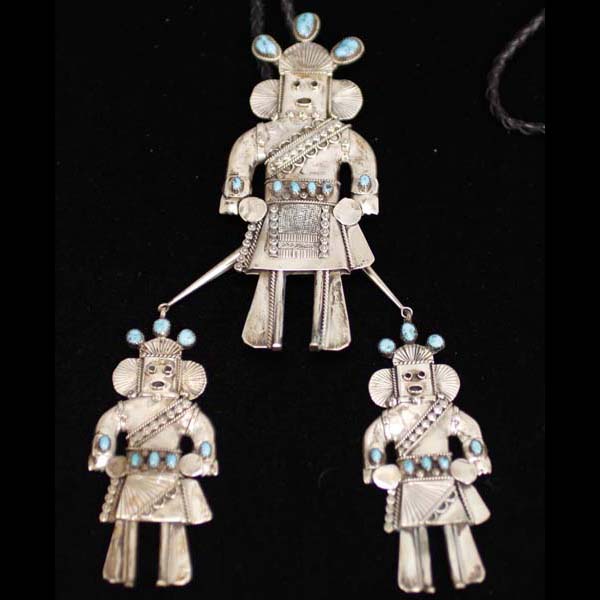 Appraisal: Vintage Navajo Native American Indian sterling silver MASSIVE three figure