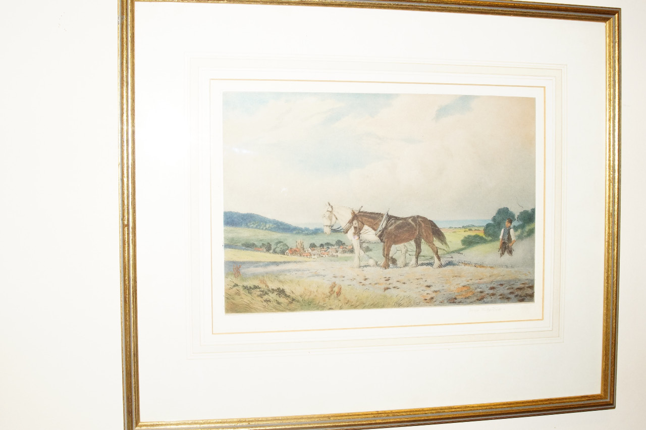 Appraisal: By After Joseph Kirkpatrick Ploughing scene and Taking Home the