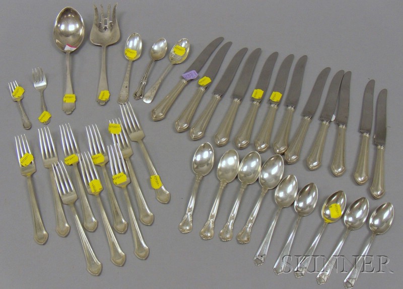 Appraisal: Group of Sterling and Silver Plated Flatware including a Dominick