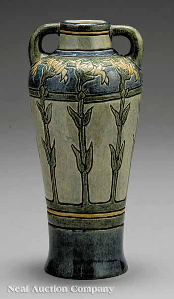 Appraisal: A Newcomb College Art Pottery High Glaze Vase decorated by