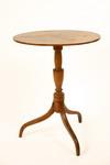 Appraisal: CANDLE STAND - Early th c mahogany tri-foot candle stand