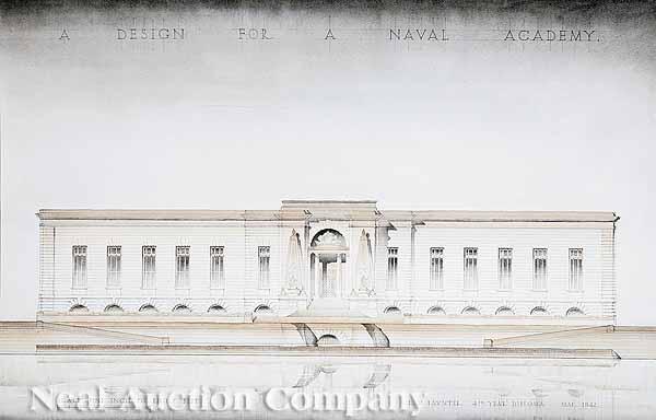 Appraisal: British School mid- th c A Design for a Naval