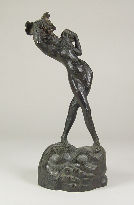 Appraisal: Bourdelle Antoine - Bronze standing figure of nude woman with