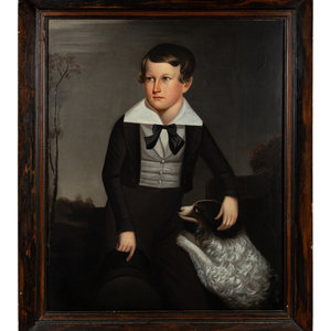 Appraisal: American School First Half th Century Portrait of a Boy