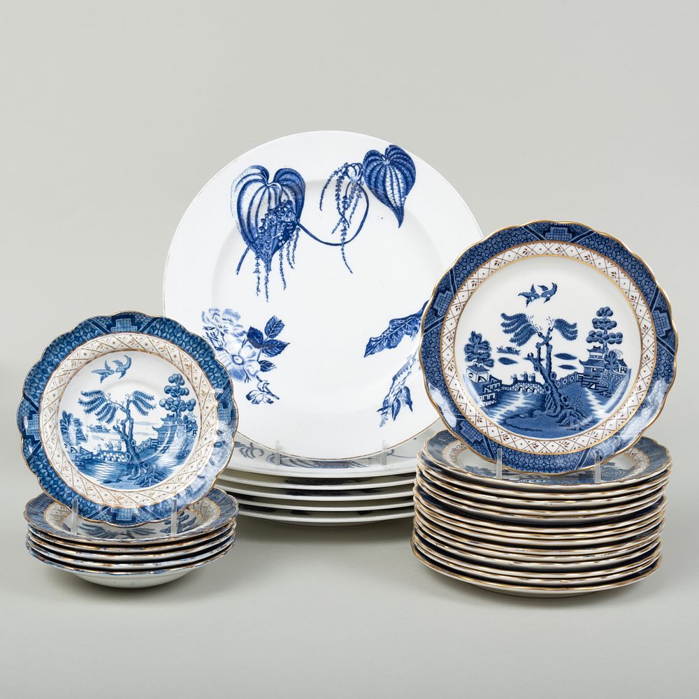 Appraisal: Set of Six Wedgwood Blue and White Transfer Printed Dinner