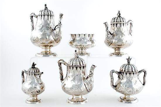 Appraisal: American coin silver tea and coffee service R W Wilson