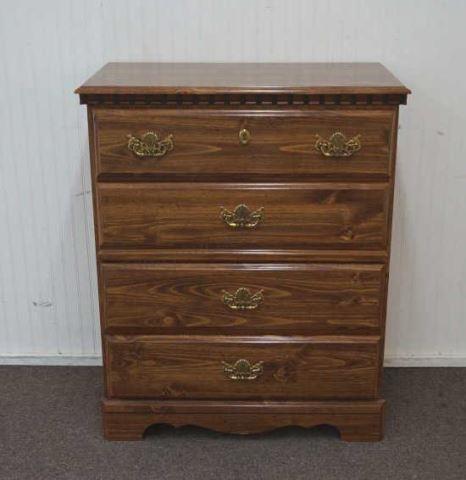 Appraisal: ca 's faux walnut finished knotty pine Early American look