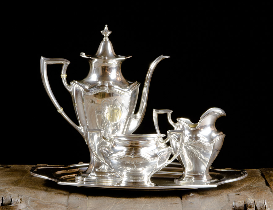 Appraisal: REED BARTON STERLING SILVER COFFEE SET four pieces pattern D