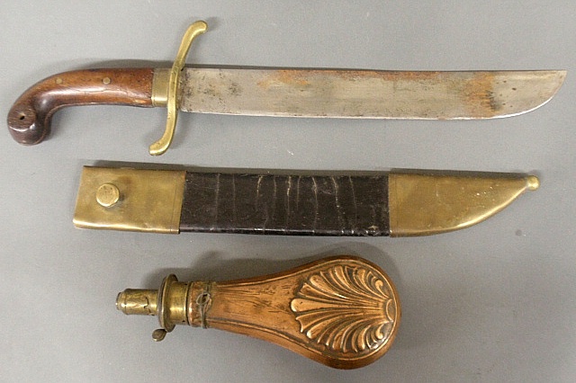 Appraisal: - Spanish American War machete l copper and brass powder