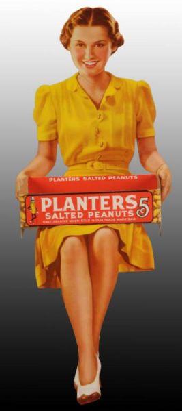 Appraisal: Cardboard Planters Peanut Die Cut Sitter Display Description s to