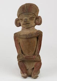 Appraisal: Pre-Columbian Ecuador Bahia culture clay figure BCE to CE having