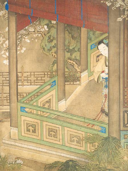 Appraisal: Attributed to Gu Jianlong -after Looking at the Garden Ink