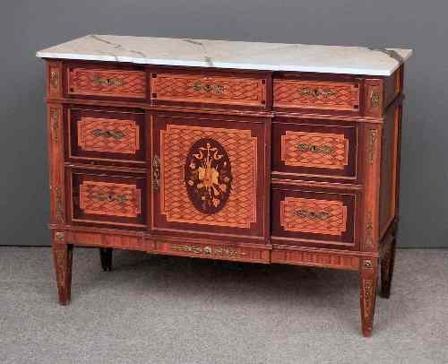 Appraisal: A modern Continental stained wood marquetry parquetry and gilt metal