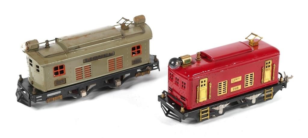 Appraisal: LIONEL O GAUGE ELECTRIC BOX CARSLionel cars and electric boxcars