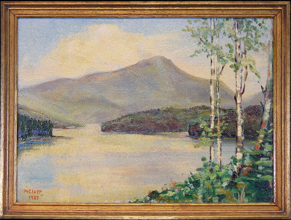 Appraisal: Attr William Clapp - Signed Attr William Clapp - Oil