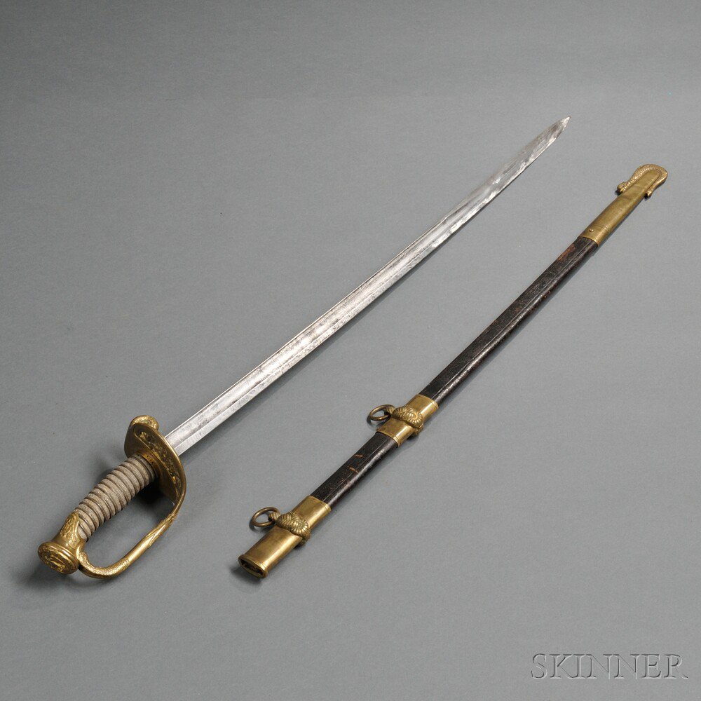 Appraisal: Model Naval Officer's Sword and Scabbard c late th century