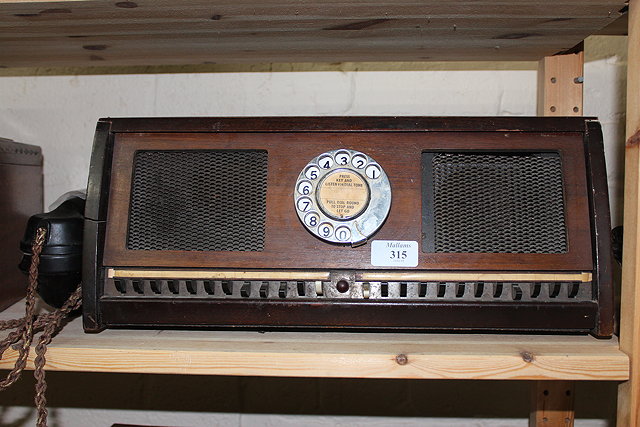 Appraisal: A MID TH CENTURY RECEPTIONISTS TELEPHONE EXCHANGE with mahogany case