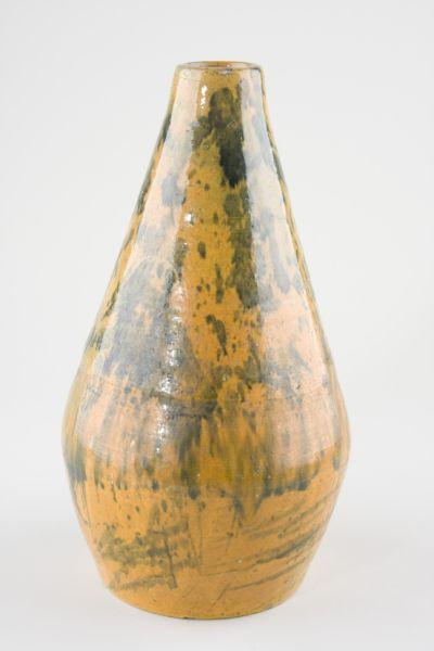 Appraisal: NC Pottery Tapered Bottle att Jonah Owen ca bulbous and