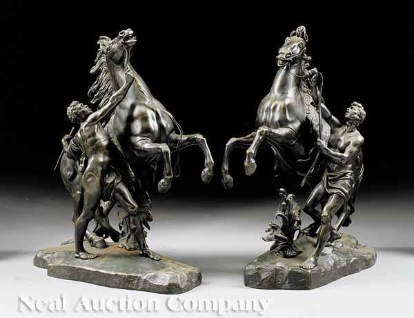 Appraisal: Pair of Continental Bronzes of the Chevaux de Marly th