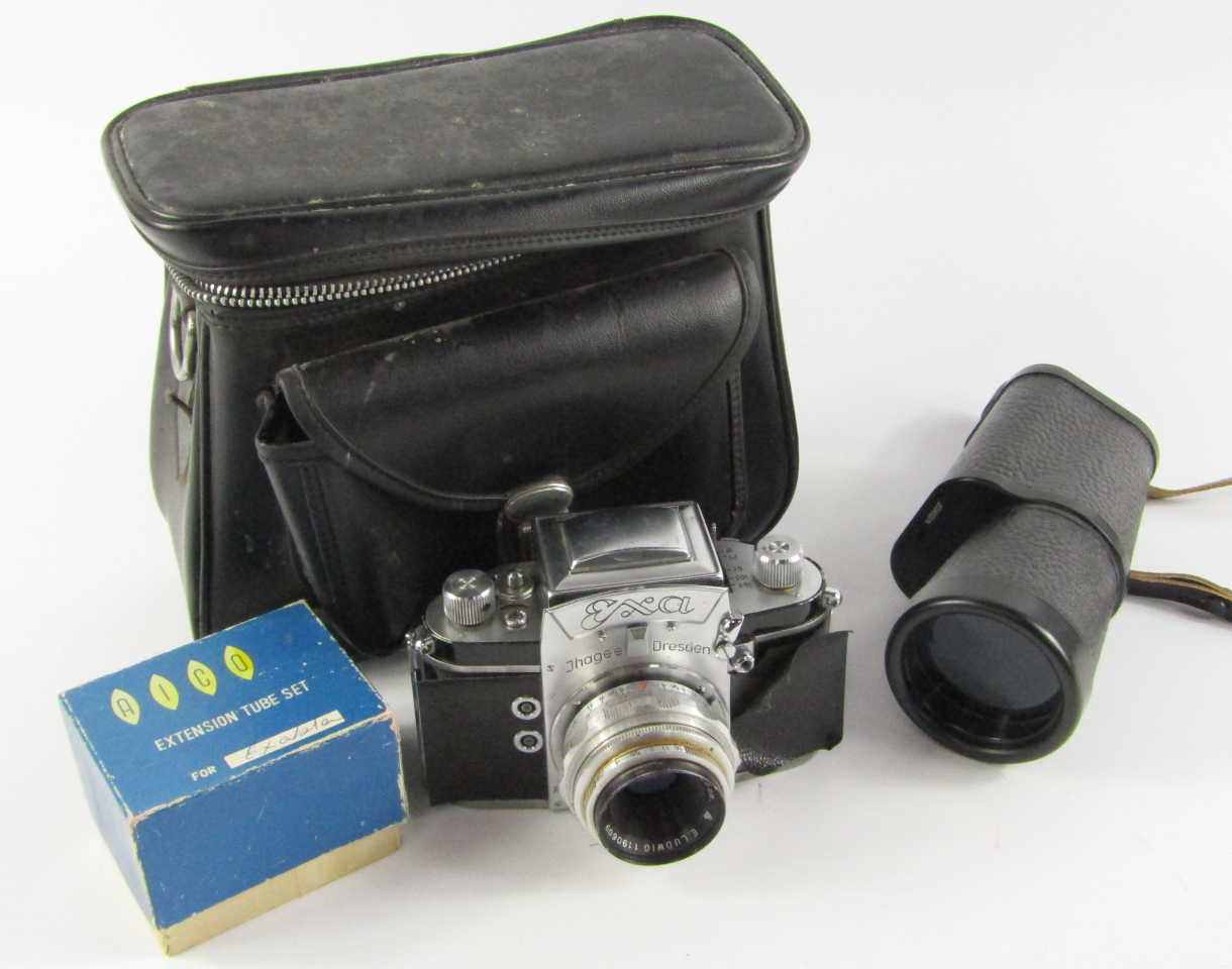 Appraisal: A Lhayee Exa camera with an E Ludwig Meritar f