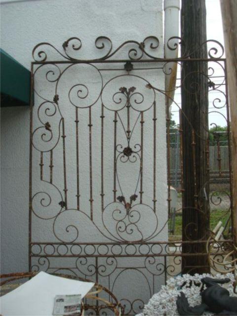 Appraisal: Wrought Iron Gate Dimensions Approx ' wide x ' high