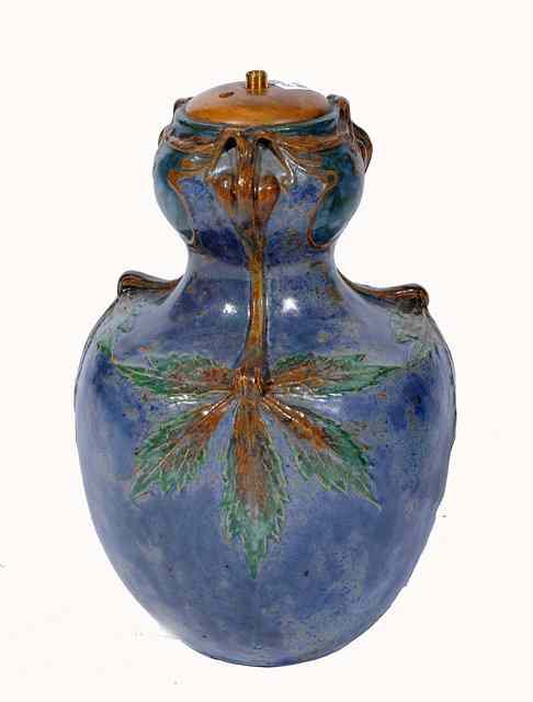 Appraisal: Robalbhen Henri Laurent-Desrousseau French - A stoneware baluster vase chestnut