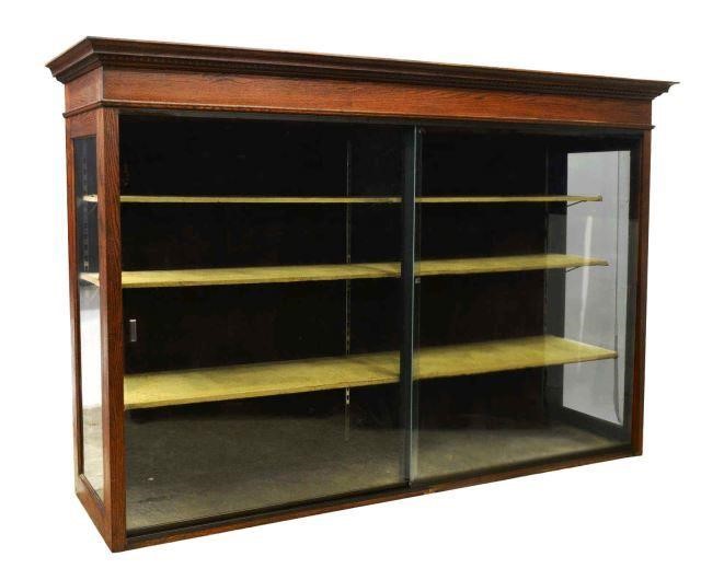 Appraisal: American oak and glass display case Southwest Showcase Dallas Texas