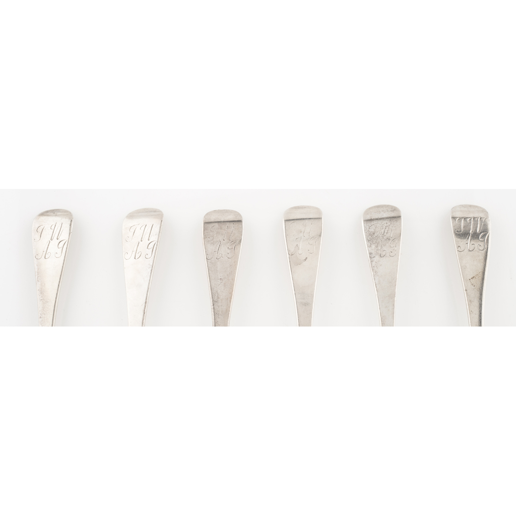 Appraisal: A set of six Scottish George II tablespoons John Main