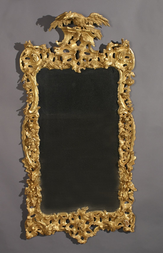 Appraisal: George III Giltwood Mirror Last Quarter th Century Verso with