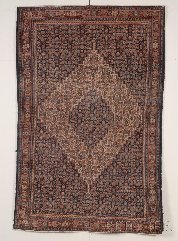 Appraisal: Senneh Rug Northwest Persia late th century even wear to