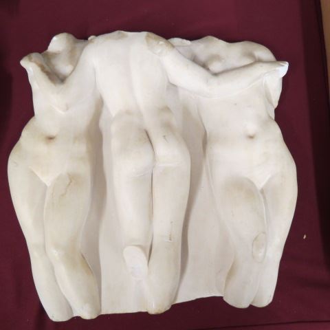 Appraisal: Plaster Plaque trio of Nudes