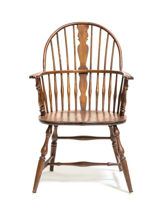 Appraisal: Sale Lot An American Oak Windsor Chair having a vasiform