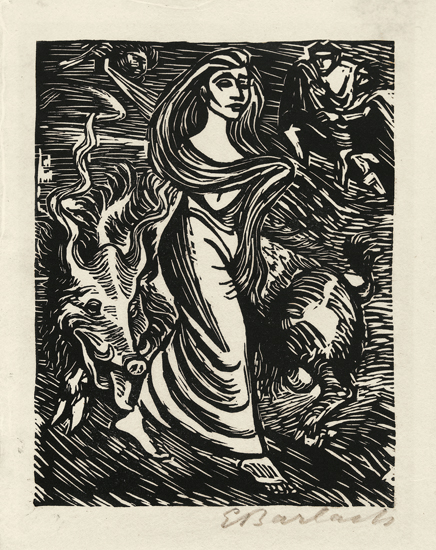 Appraisal: ERNST BARLACH Goethe Walpurgisnacht Portfolio with woodcuts most on Japan