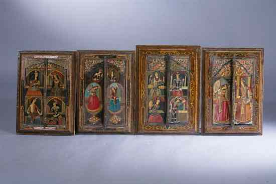 Appraisal: FOUR PERSIAN WEDDING MIRRORS - in x in