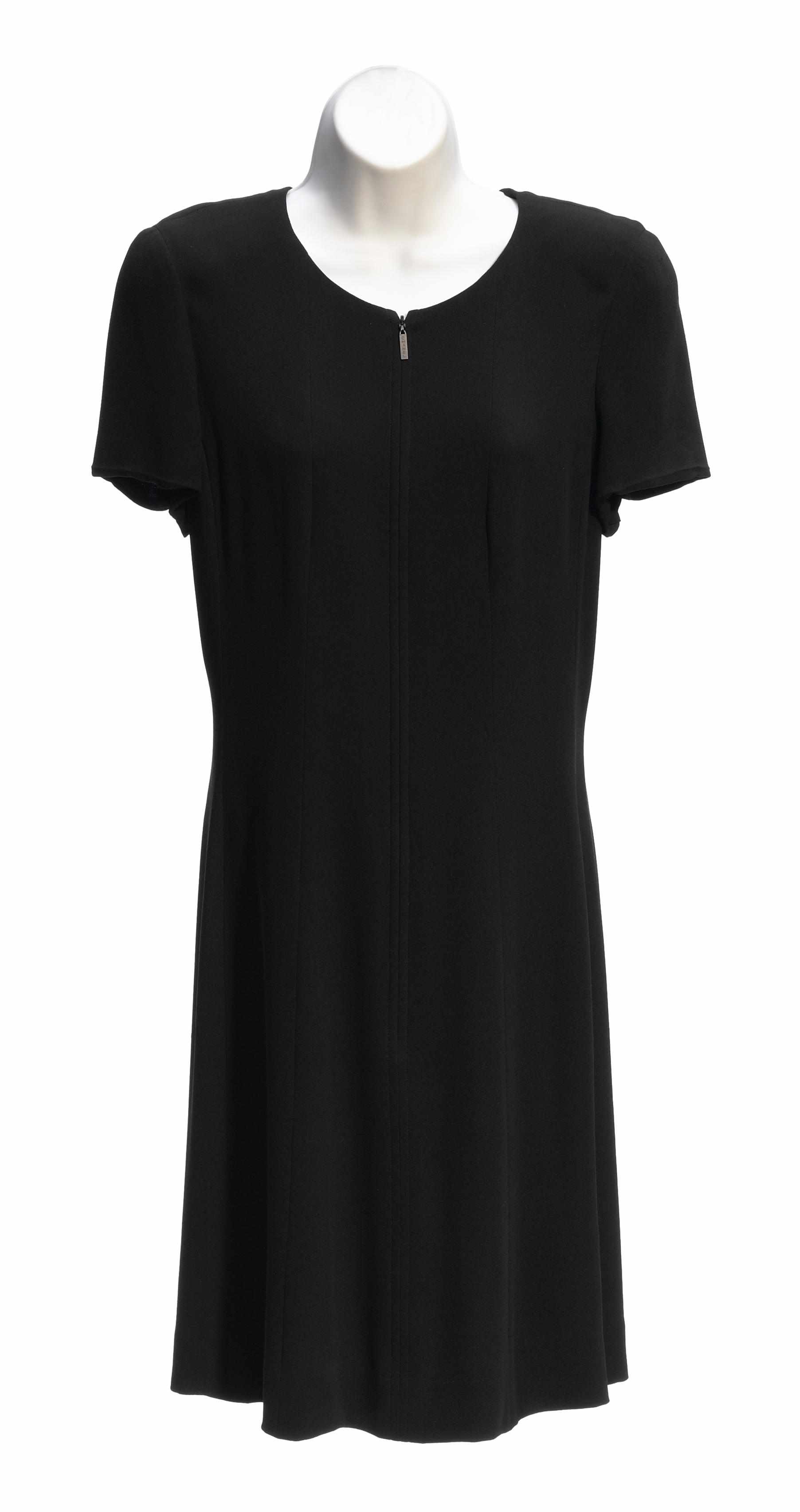 Appraisal: A Chanel black short sleeve zip front dress size together