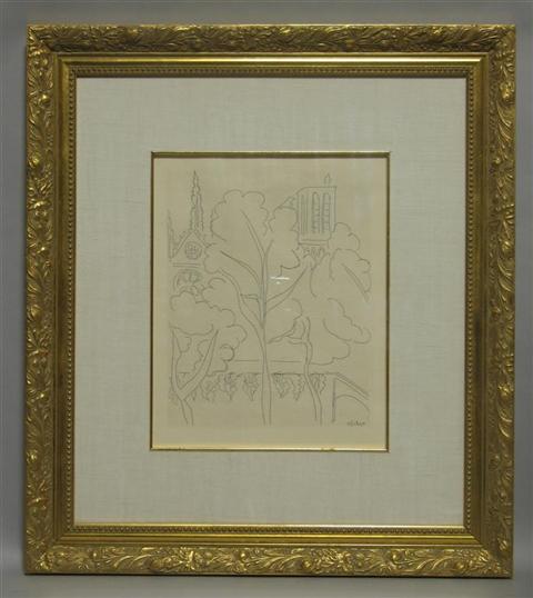 Appraisal: HENRI MATISSE FRENCH - LA CITE-NOTRE DAME Etching on laid