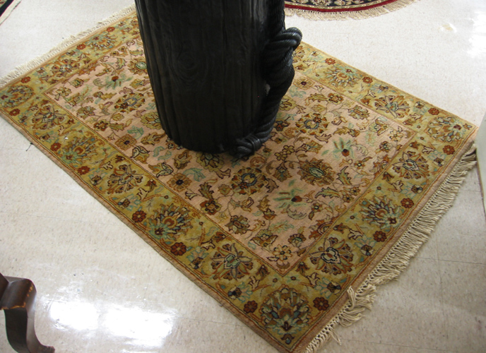 Appraisal: HAND KNOTTED ORIENTAL AREA RUG Indo-Persian ' x '