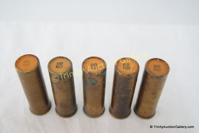 Appraisal: Antique Brass Gauge Buck Shotgun Shells This is for a