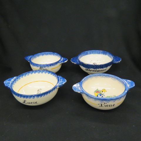 Appraisal: Henriot Quimper French Pottery Bowls some flakes