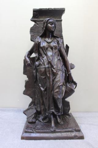 Appraisal: GUILLOT Anatole Jean Large Bronze Rebecca atthe Well Sculpture Signed