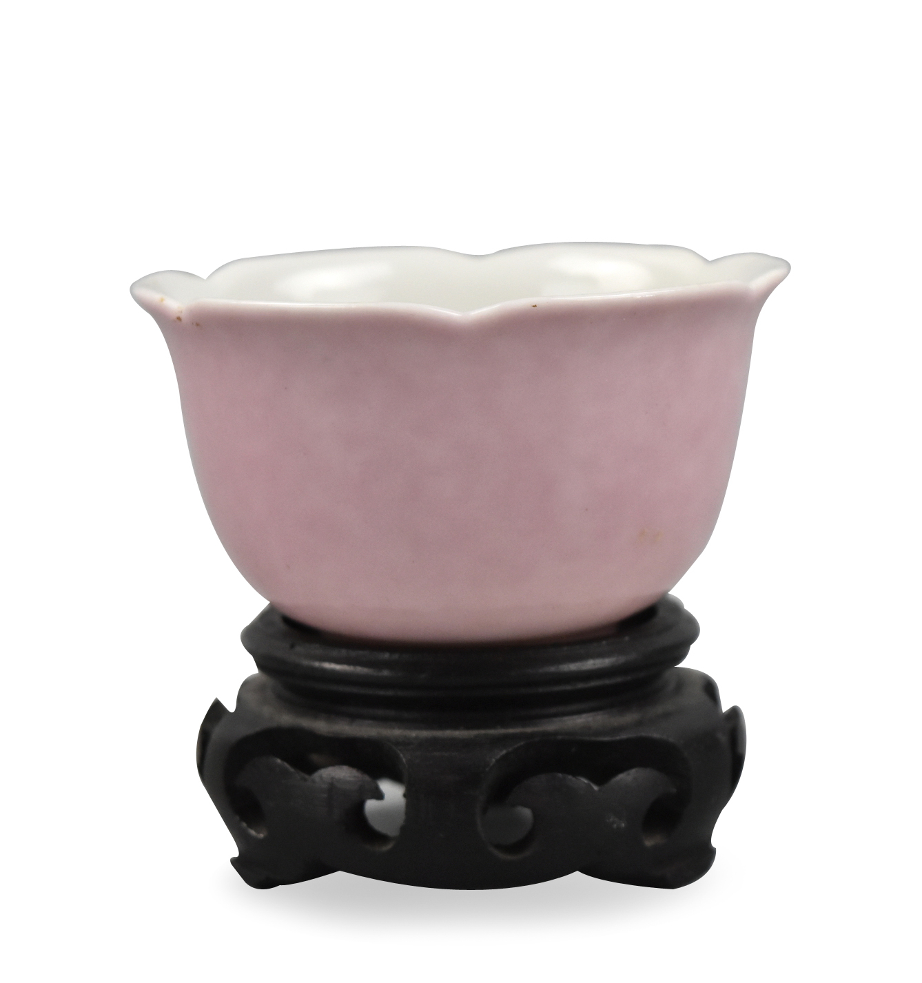 Appraisal: A Chinese pink glazed fluted cup dating from the th