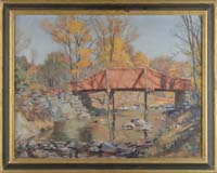 Appraisal: EVERETT LONGLEY WARNER American - THE BRIDGE Oil on board