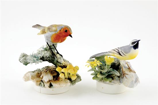 Appraisal: Dorothy Doughty Wagtail and Robin figures dated and signed marked