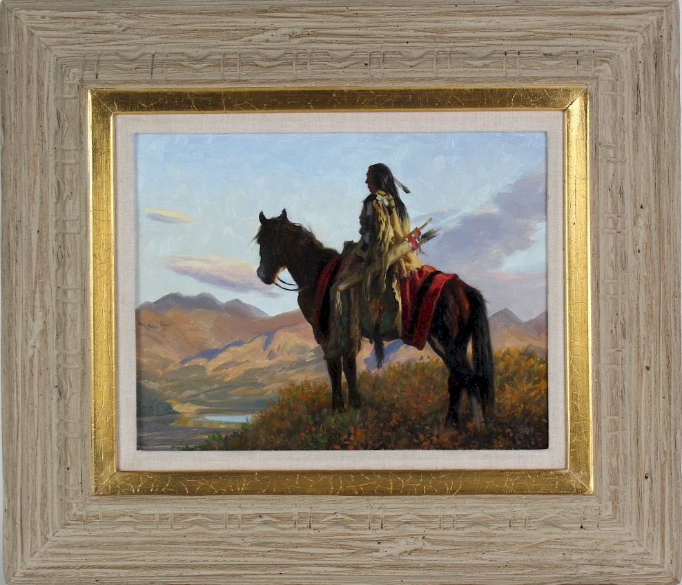 Appraisal: Robert Duncan American Indian Landscape Painting Robert Duncan - American