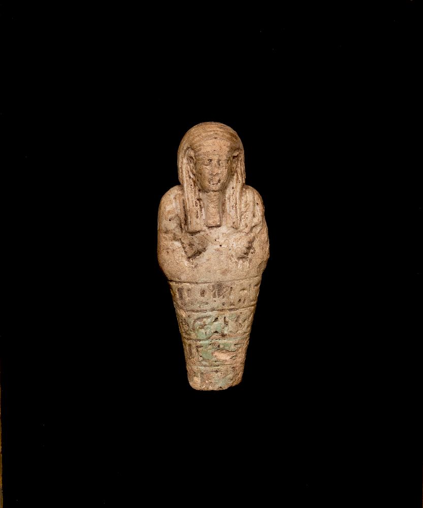 Appraisal: A Collection of Four Egyptian Faience Shabti Figures contained in