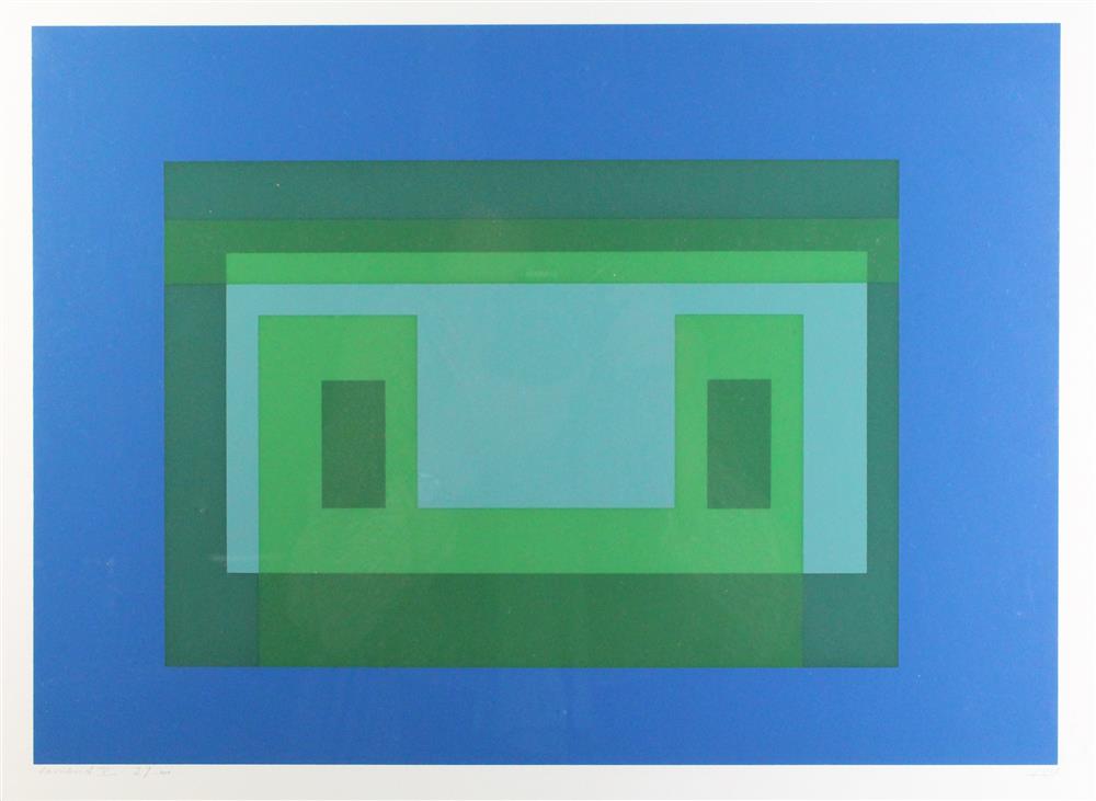 Appraisal: JOSEF ALBERS GERMAN AMERICAN - VARIANT V Screenprint on paper