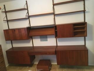 Appraisal: A Mid-Century Modern wall unit desk bookcase Likely Danish Mid-