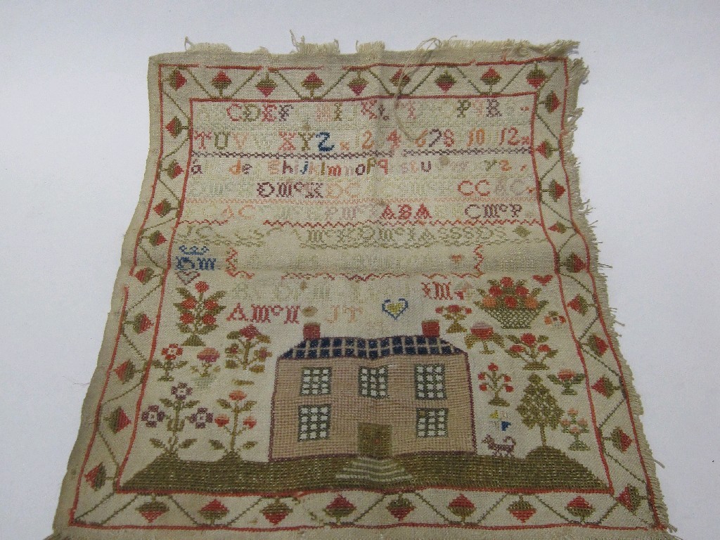 Appraisal: Unframed sampler