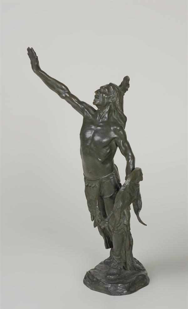 Appraisal: CHARLES H HUMPHRISS American - ''Indian's Appeal to Manitou'' bronze